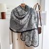 Oversized Korean Linen Shawl Dual-purpose Silk Scarf Travel Photo Sun Protection Beach Towel Extended Scarf Women's Versatile