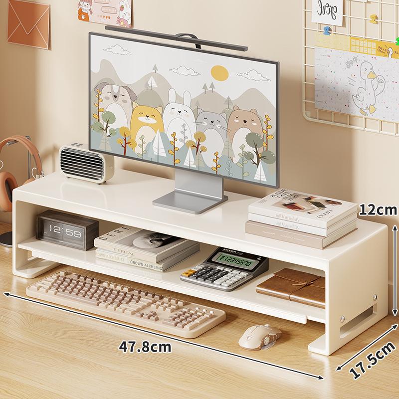 Multi-Layer Metal Desktop Riser Stand for PC Tower & Monitor