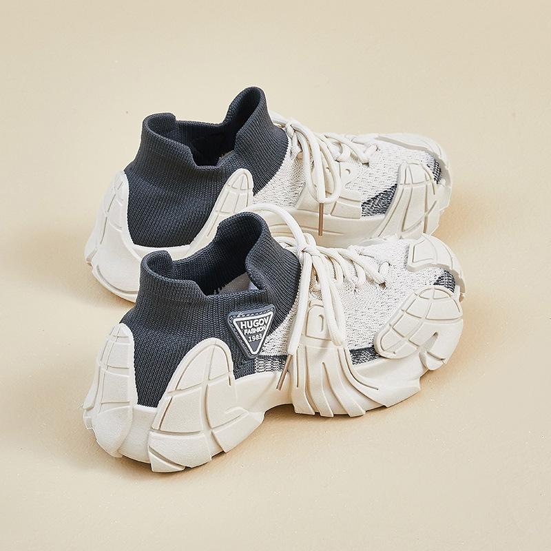 Socks Sneakers Women's 2025 Autumn New Mesh Breathable Lightweight Dad Shoes Fitness Running Shoes