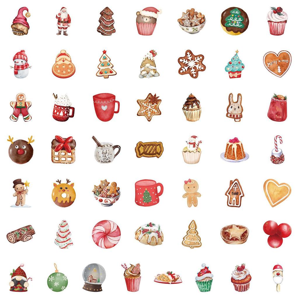 50 Waterproof Christmas Graffiti Stickers for Car, Phone, Water Bottle, Journal Decorations