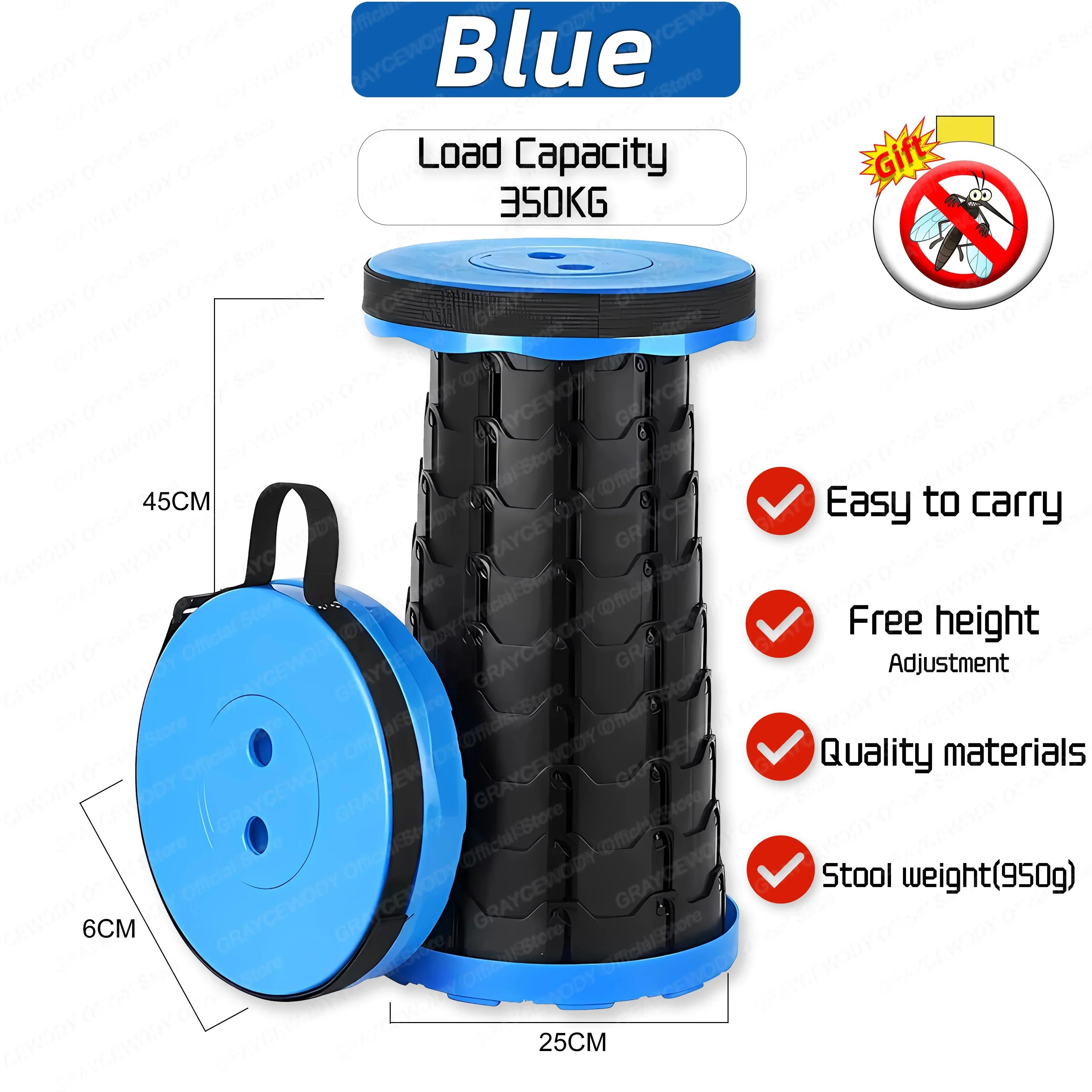 

Нове портативне кругле розкладне крісло Стілець-акордеон Регулювання висоти Простий інструмент Слон Гойдалки Дитячий майданчик Черга Стілець Подарунок