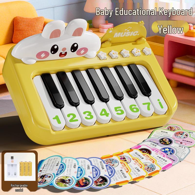 Rainbow Mini Rabbit Electronic Keyboard - Beginner's Musical Toy for Children