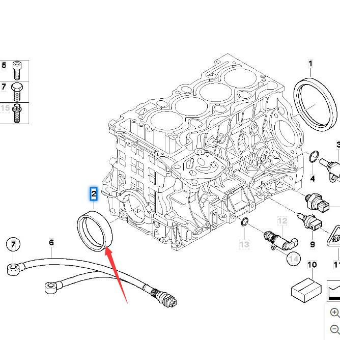 Front Crankshaft Oil Seal for BMW 1, 3 Series, X1 N46 (11117511395, 11117547842)