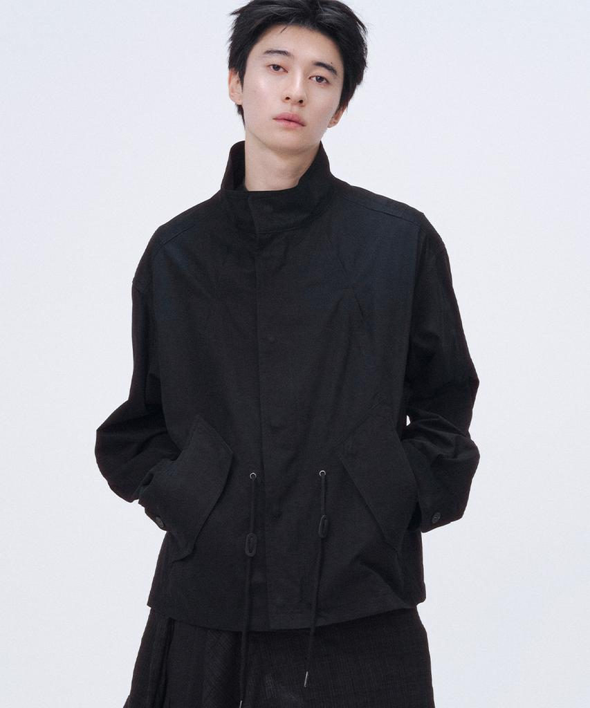MISEKISEOUL MEN Double Pocket Short Field Jacket Black