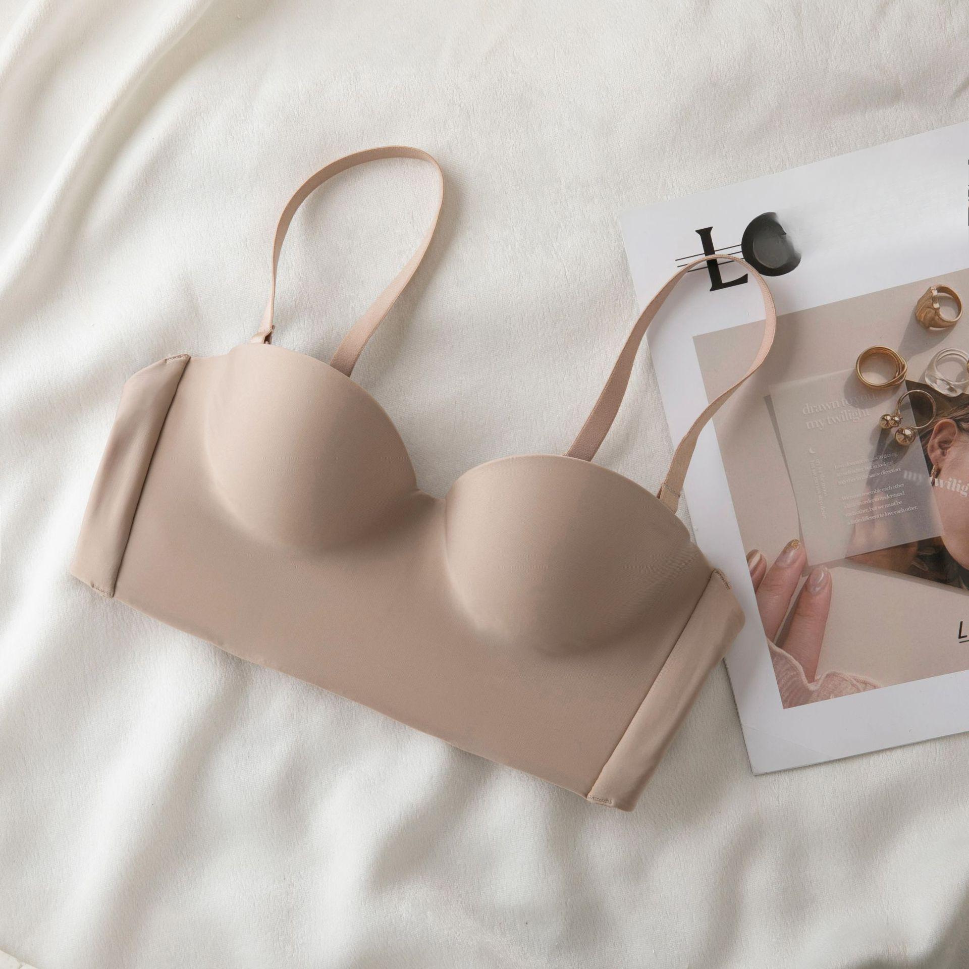 

Женский собирающий бюстгальтер, аксессуар для сбора груди, мягкий, на косточках, противоскользящий, летний, со съемными бретелями 38/85C хаки