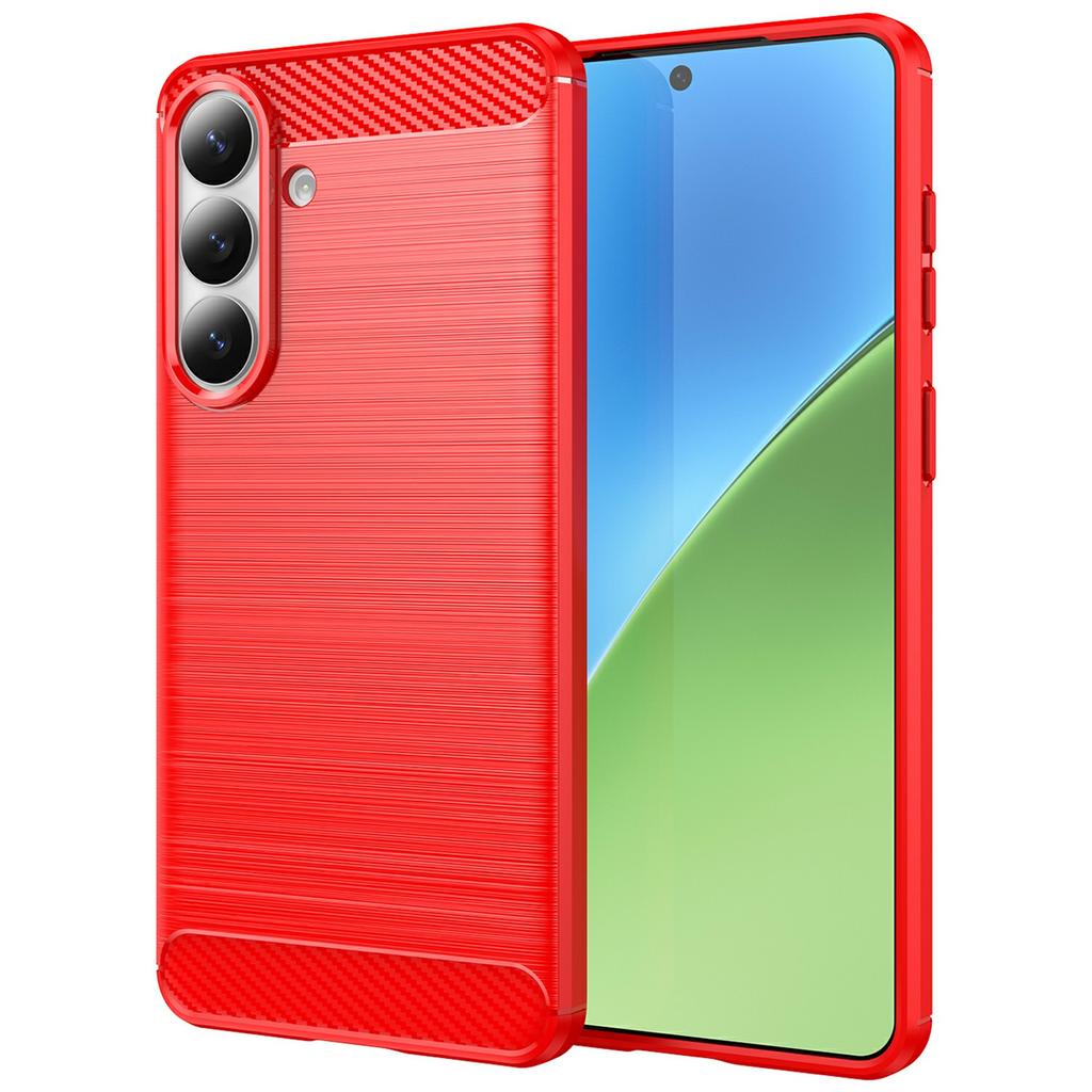For Samsung Galaxy S26+ Case Protective Phone Cover Carbon Fiber Texture Brushed