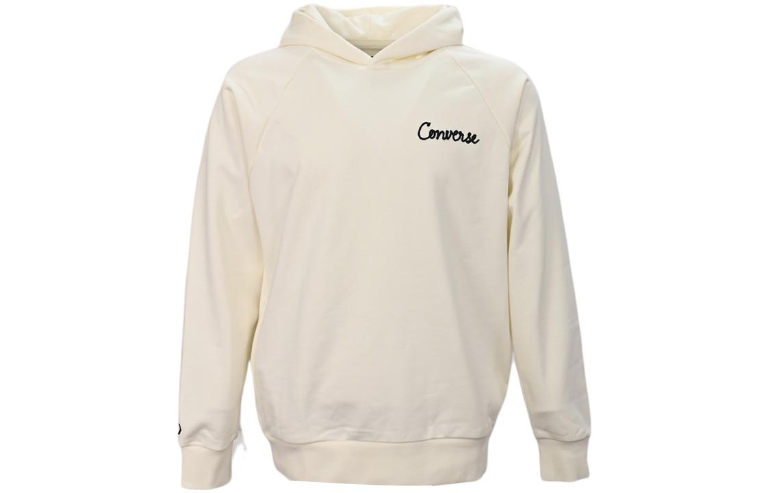 Converse RAGLAN ELEVATED Sweatshirts Men s White Hooded Moderate Regular 10024580-A04 M