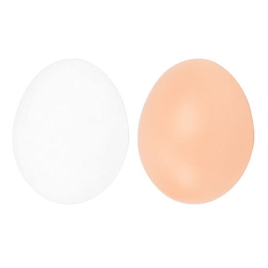 4Pcs Fall Resistant Artificial Egg Smooth Surface Plastic Realistic DIY Easter Compact Chicken Egg for Kids