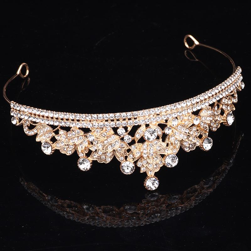 Attractive Bride Crown Temperament Princess Alloy Hair Accessories Adult Ceremony Party Birthday Crown Headband Women