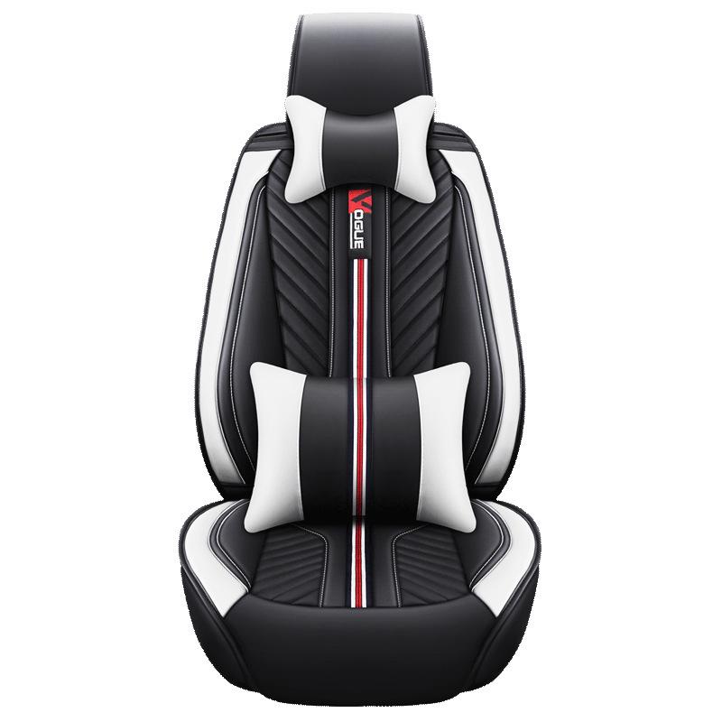 Cuscino Universale in Pelle per Sedile Auto per Quattro Stagioni, Adatto per Piccole Auto, SUV, Veicoli Fuoristrada e Coupé, Compatibile con Cinque Posti