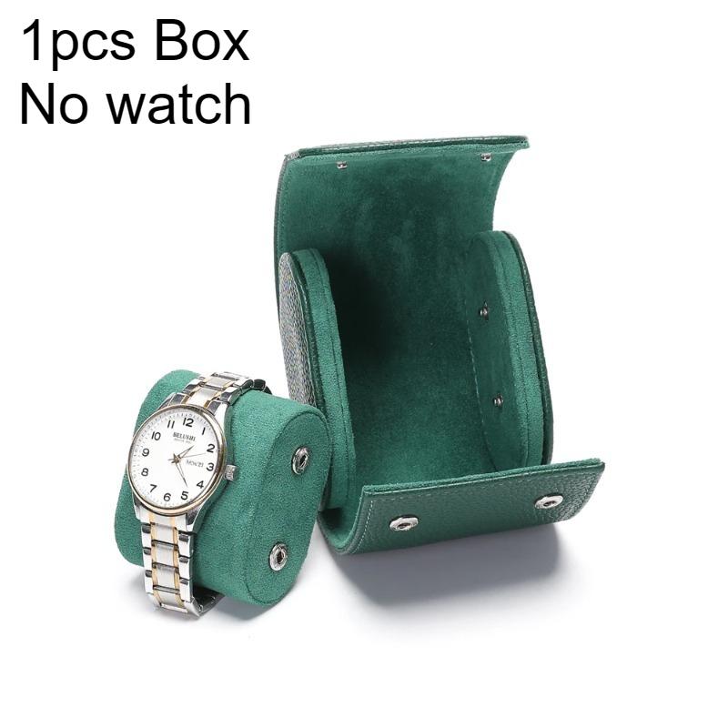 

1 шт. Зеленый ролл для часов на 1/2/3 отделения, Роскошная коробка для хранения часов из натуральной кожи, Дорожная сумка, Футляр для часов, Подарочная коробка