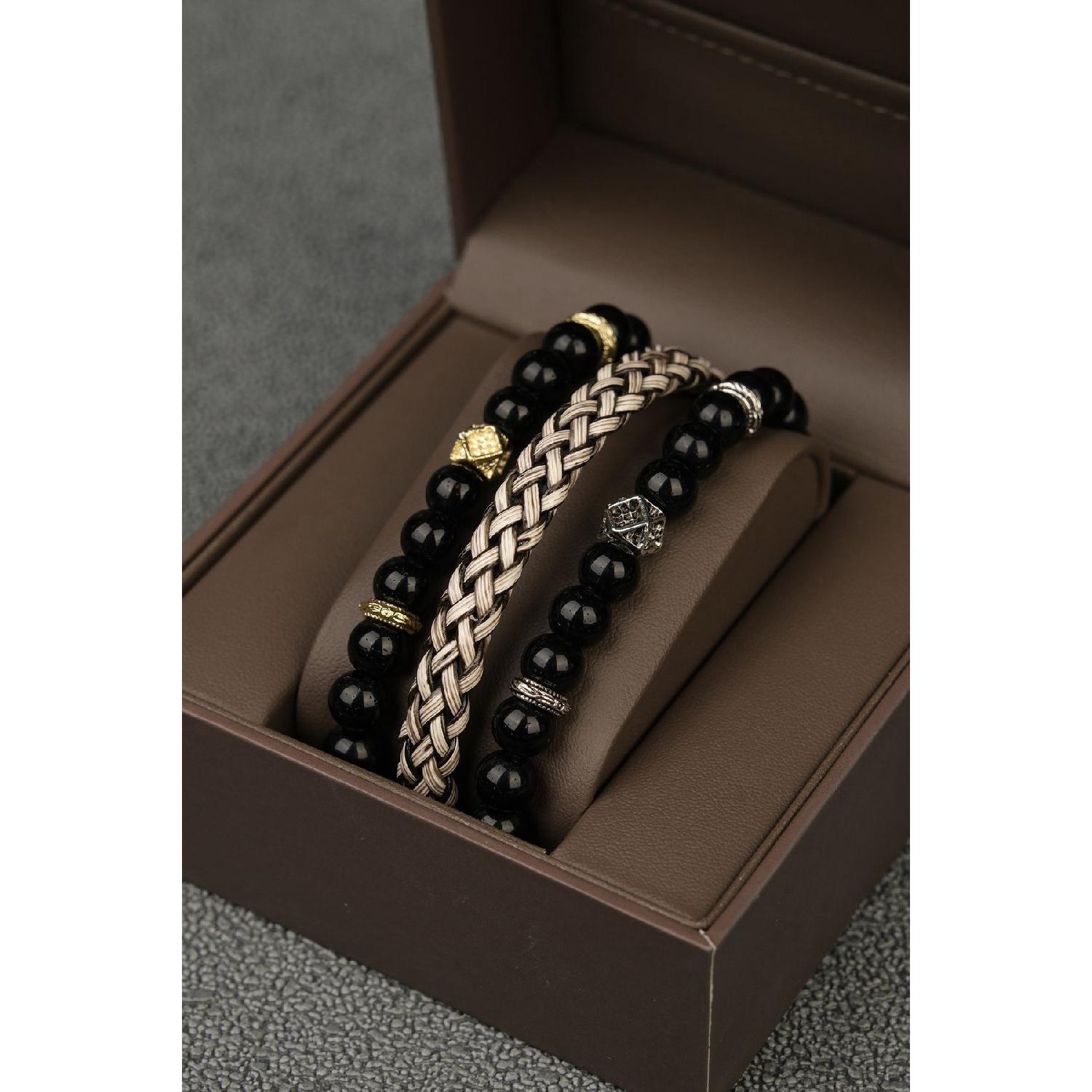 

Men s Set Of 3 Combination Bracelet Set M чистий