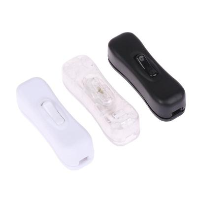1Pc Ac Power Cable Switch Connector 304 On Off Push Button Online White Black Transparent 220V Led Light Bulb Halfway Rocker