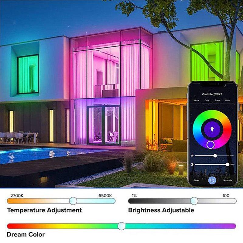 Fresh Wifi& BT 5-In-1 LED Strip Controller Dimmable RGB/RGBW/WW+ CW/RGBCCT Monochrome Smart Life APP DC12-24V Light Management S