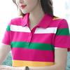 Topuri de vară pentru femei Tricouri cu dungi Sexy Vintage cu mânecă scurtă 5XL Tricouri Polo Largi Casual Befree Boho Tricouri
