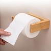 Portarotolo da Parete in Bambù, Portarotolo da Toilette in Legno, Portarotolo Adesivo per Carta Igienica da Bagno, Portarotolo di Carta Igienica in Legno