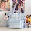 Schoolbag1011 New Plaid Backpack, Student Schoolbag, Women's Large-capacity, Lightweight and Simple, Junior High School Student Shoulder Make-up Bag