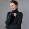 Fanzhen Damen Pullover mit Rollkragen aus dicker Kaschmir-Mischung