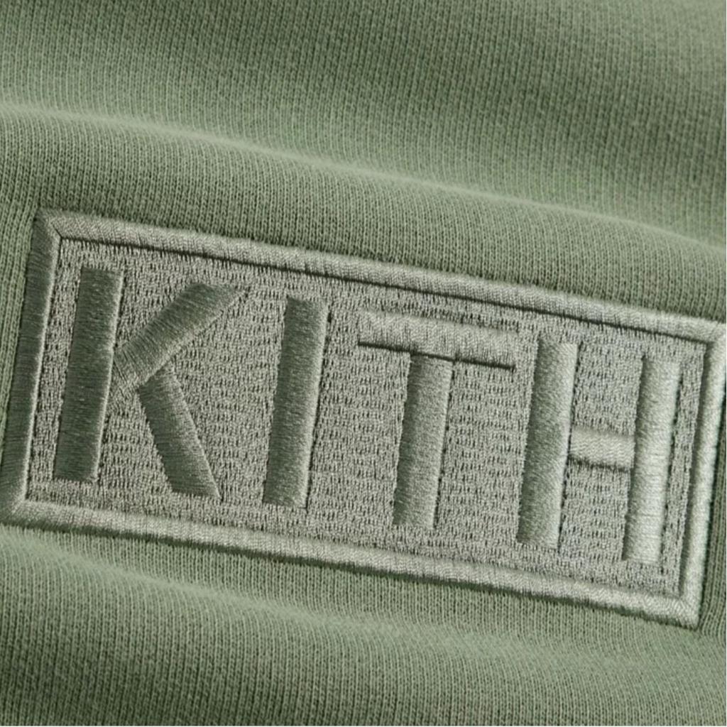 Kith Cyber Monday Crewneck Box Logo Embroidered Casual Pullover Sweatshirt Unisex sweatshirt Green KHM030874-342