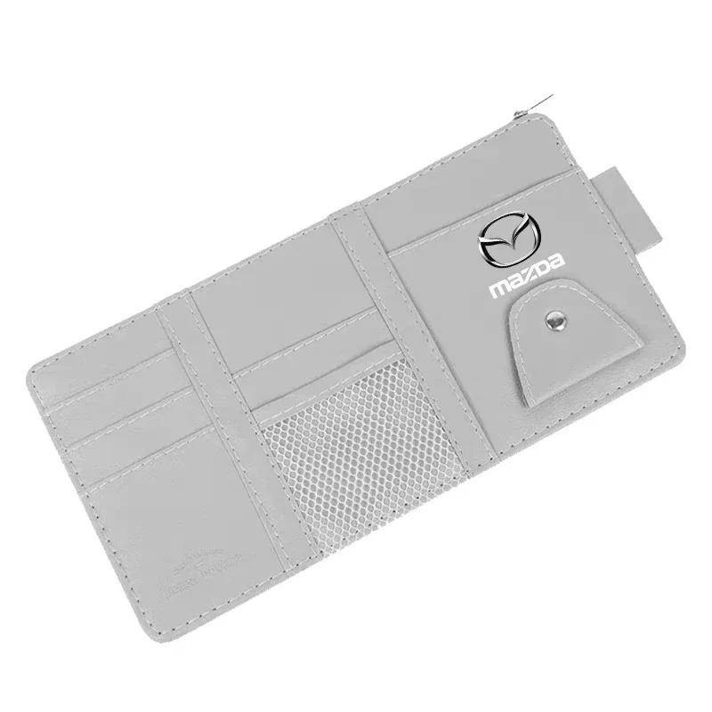 2025 Hot Car Visor Organizer Car Visor Sunglasses Holder Visor Accessories For Mazda 2 3 4 5 6 7 8 323 626 MX3 MX5 Axela CX5 CX7