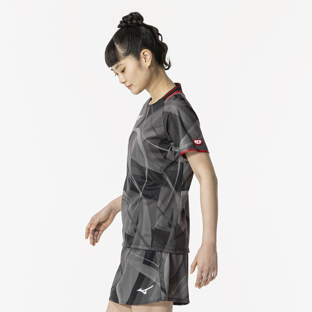 All Japan Table Tennis Game Short JTTA Table Tennis Size XL Women's Shirt, Sleeve, Certified, Women's Team, 82JAB700, Women's, Black,