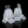 1 Piece Square PP Plastic Box Rectangular Storage Transparent Flip Cover Storage Parts Multifunctional Product Jewelry Packaging