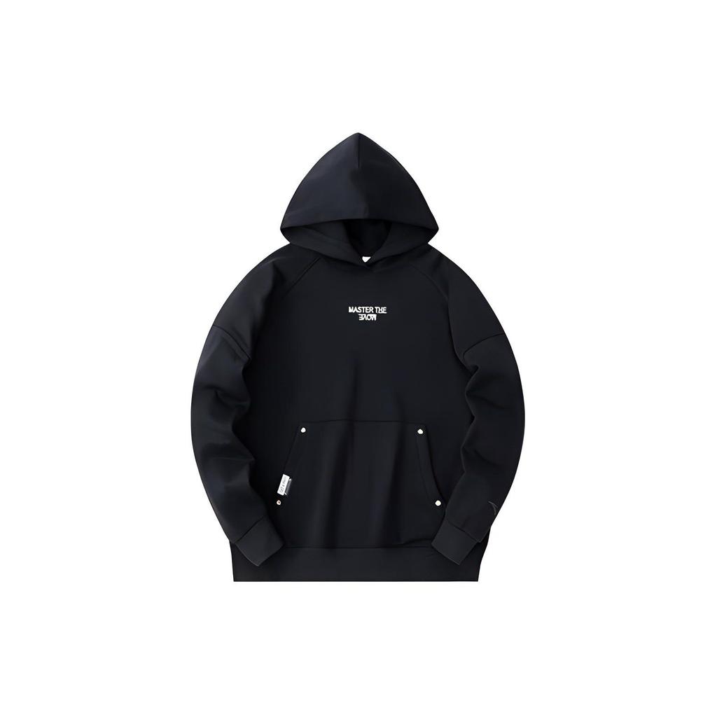 Anta Lifestyle Series Printed Letter Hoodie Women Hoodies Basic-Black 162418725-5