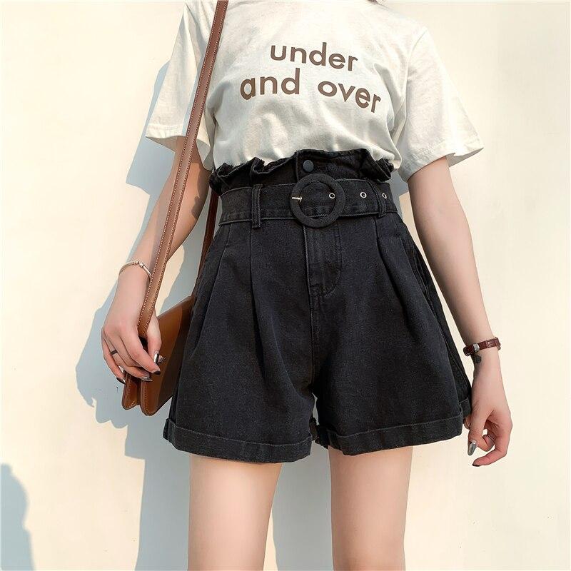 Buy Summer Casual Black Denim Shorts 
