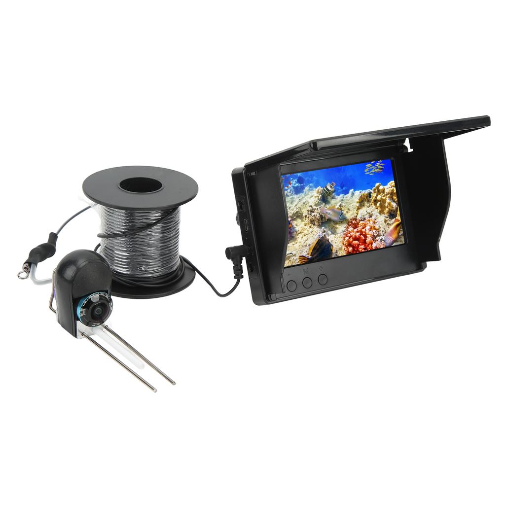 Fishing Camera 5 Inch HD Display 12V 0.34MP Clear Bright Underwater Fish Finder for Fishing