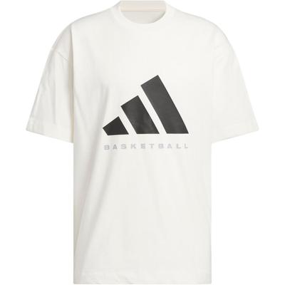 adidas T-shirt de sport à manches courtes unisexe JX5574 - Basketball SS25 - Coupe ample - Col rond - Mode