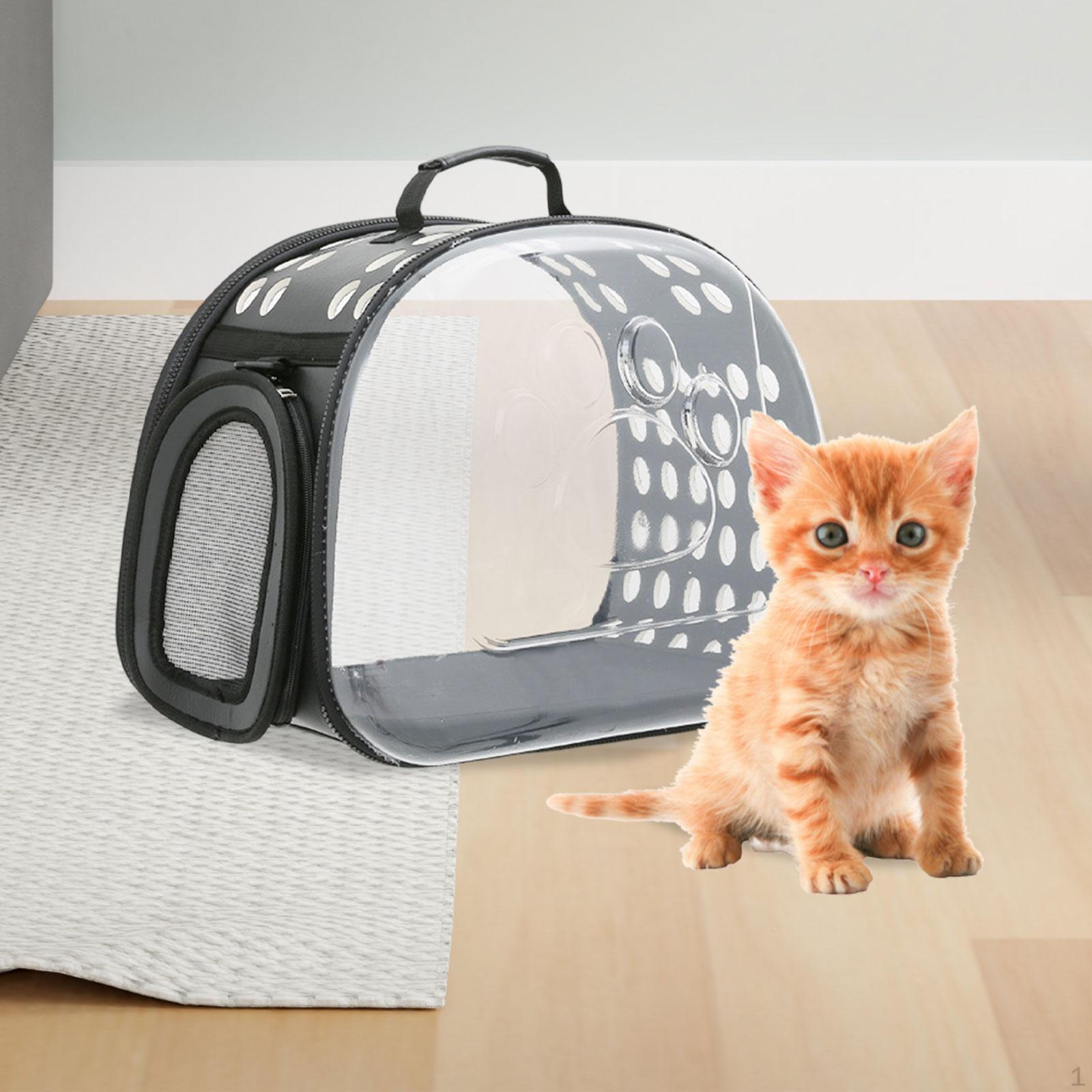 

Кошачья сумка-переноска Прозрачная сумка-переноска для использования на открытом воздухе Прозрачная переносная сумка для домашних животных чёрный