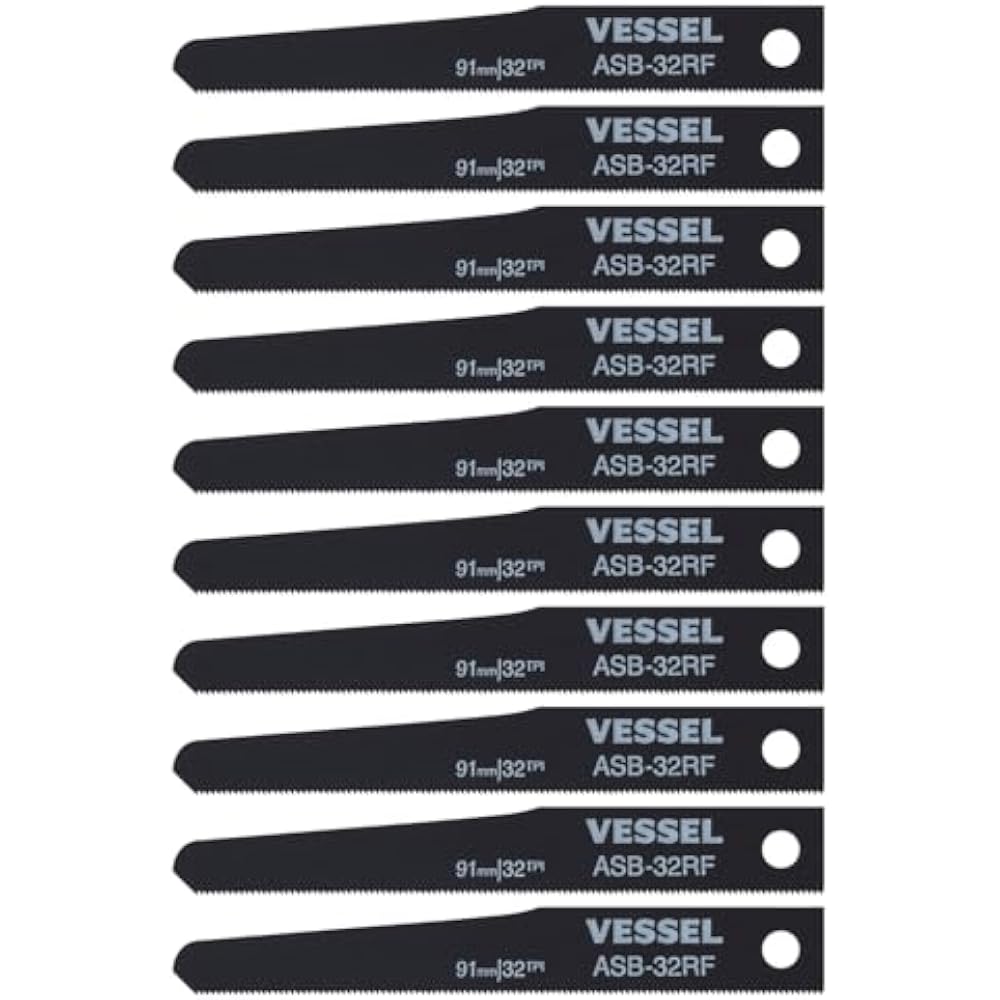 VESSEL (VESSEL) ASB-32RF Air Saw Blade, Tip Replacement Blade, 32 Pillars, Set of 10