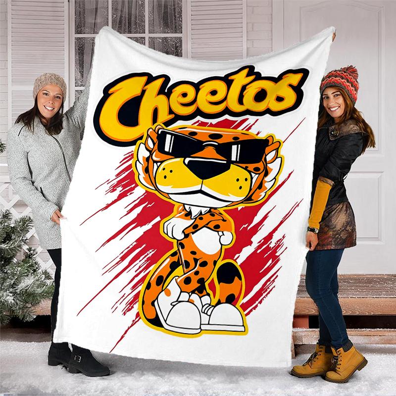 Cheetos Theme Printed Blanket - Perfect for Couch, Bed, Travel & Outdoor Use | Machine Washable, Cozy & Durable.