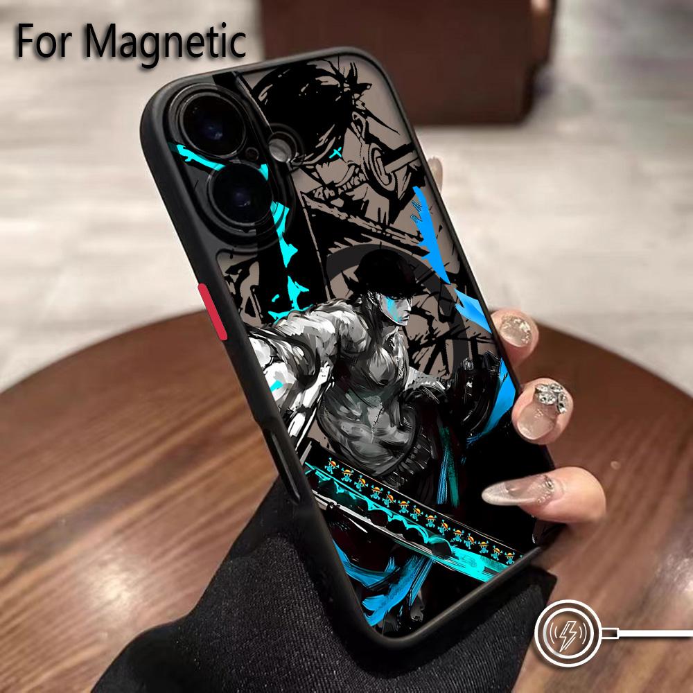 Anime Ones Pieces Luffys Zoros Phone Case For Samsung Galaxy S25 S24 S23 S22 S21 S20 FE Plus Ultra 5G Matte Magnetic