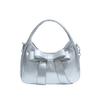 Small Bag Bow Shoulder Bag Women's Underarm Bag PU Crossbody Bag
