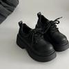 Fashion Women's Thick Sole Single Shoes Autumn New Round Head Front Strap Thick Sole Anti-slip Wear-resistant Low-top Shoes