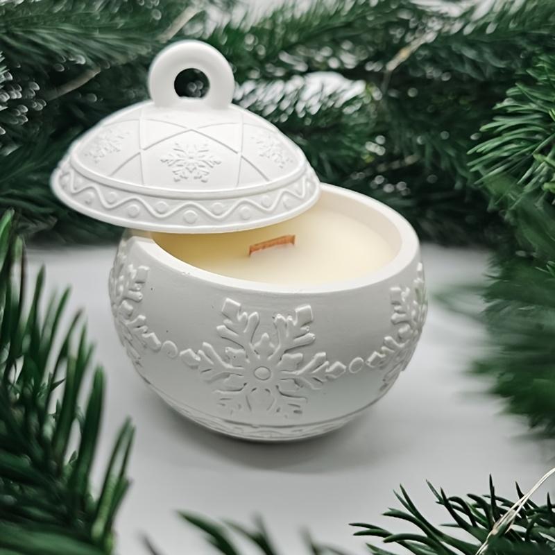 Snowflake Resin Jar Silicone Molds Berry Clay Mould for DIY Candle Cup Storage Box Christmas Decor Holiday Crafts Ornaments Mold