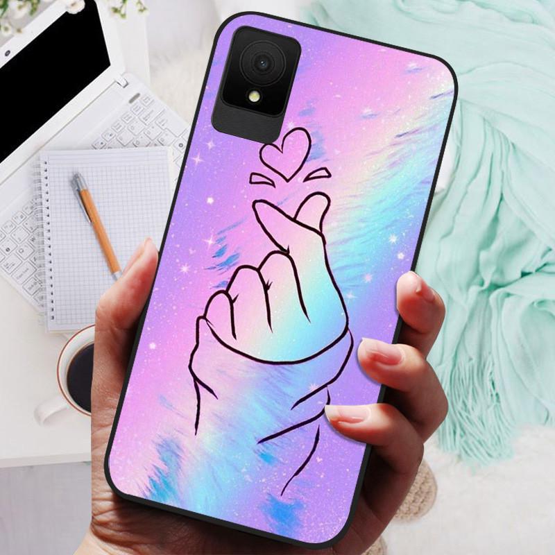for TCL 502 Case Soft TPU Silicone Phone Covers for TCL 501 503 Case Bumper TCL502 Shockproof Coque Cover Luxury Cute Cartoon