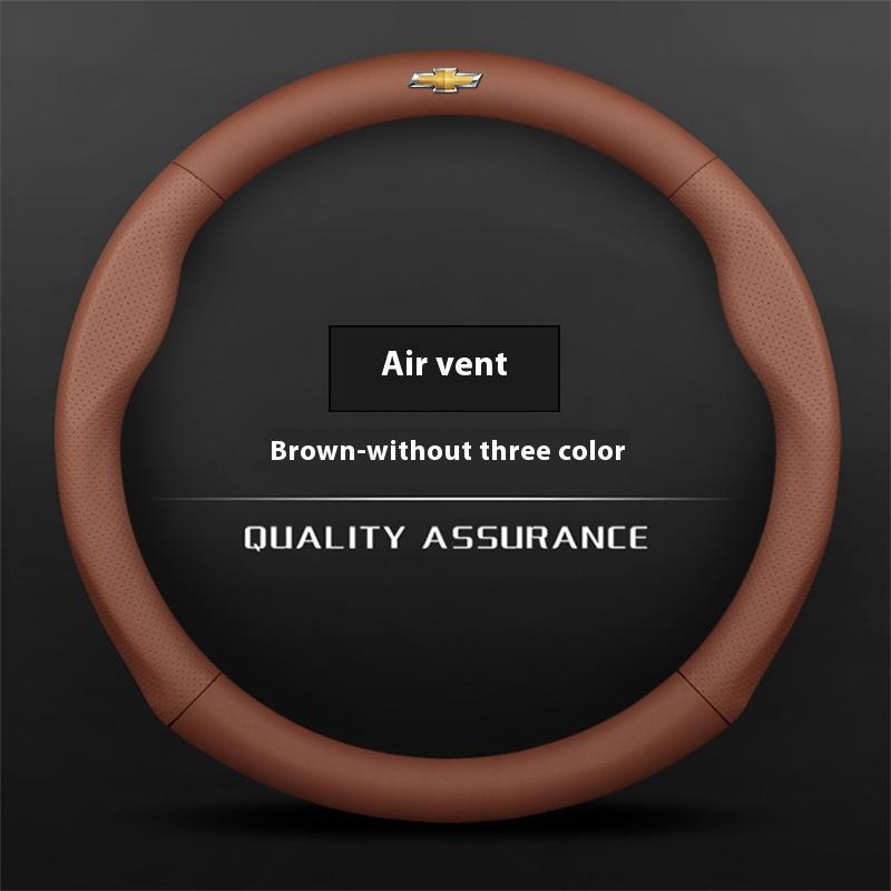 Leather Car Steering Wheel Cover For Chevrolet Malibu Sail Equinox Cruze Cavalier Menlo Bolt Aveo Onix Capti Cavalier Accessorie