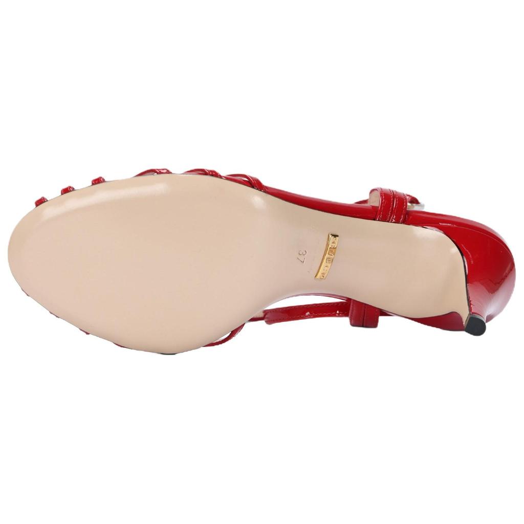 GUCCI Slim Heel High Heels Women's Red 538189 BNC00 6433