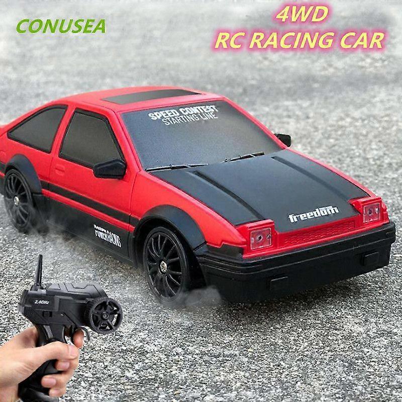 1/24 RC Drift Auto 4WD 2.4G Fernbedienungsauto Hochgeschwindigkeits-Rennwagen Fahrzeug Elektromaschine AE86 GTR Modell Kinderspielzeug Jungen