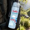 1PC Fly Paper Airplane Kid Pattern 750ml Color Plastic Sports Water Bottle Leakproof Flip Straw Lid Suitable for Sports Office Home Use