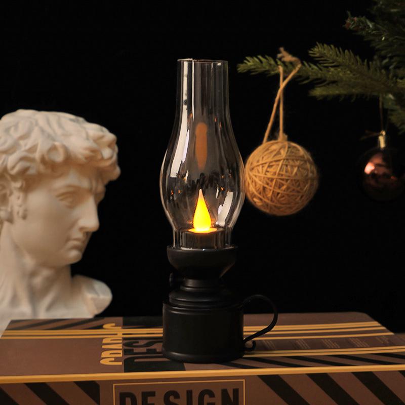 

Креативная светодиодная ретро керосиновая лампа: Ночник в виде свечи и праздничный фонарь