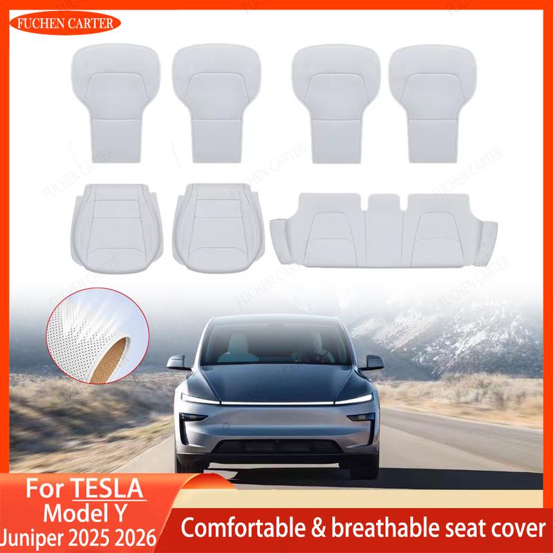 For Tesla NEW ModelY Juniper 2025 2026 Ventilation Leather Seat Cover Cushion Breathability Comfortable Seat Lnterior Accessorie