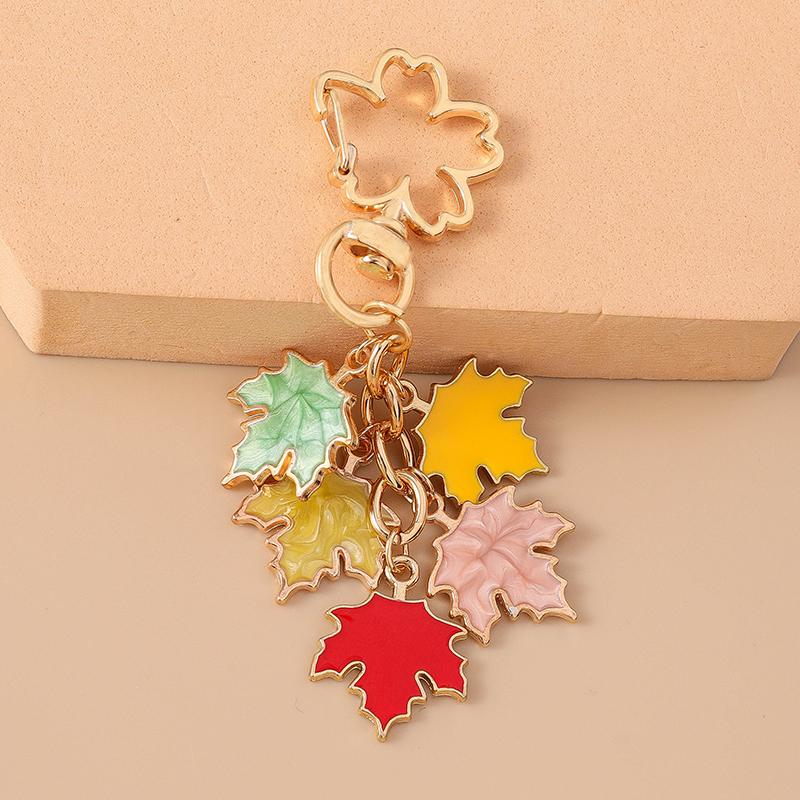 Fashion Colorful Flower Keychain for Car Key Women Men Handbag Pendant Key Rings Accessories DIY Jewelry Gifts