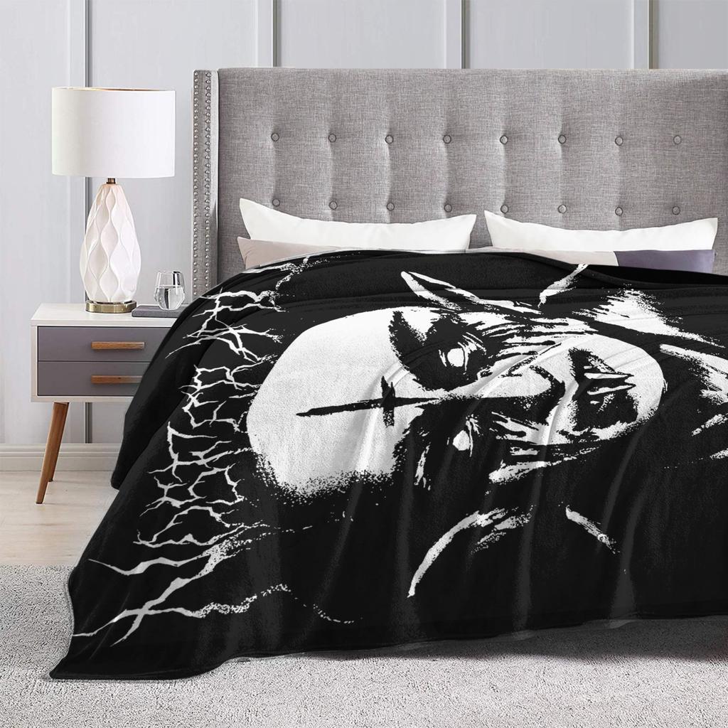 Black Metal Nosferatu Blanket Fuzzy Vintage Breathable Throw Blanket for Bed Sofa Autumn/Winter
