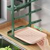 Pot Pan Lids Holder Lids Organizer Cutting Board Organizer Stand Spoon Rest with Drip Tray Kitchen Countertop Cooking Spoon Holder for Stove Top
