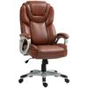 Office Chair, Rocking Function, 360 Degree Swivel Casters, 66 X 75.5 X 115.5-124.5 Cm, Brown