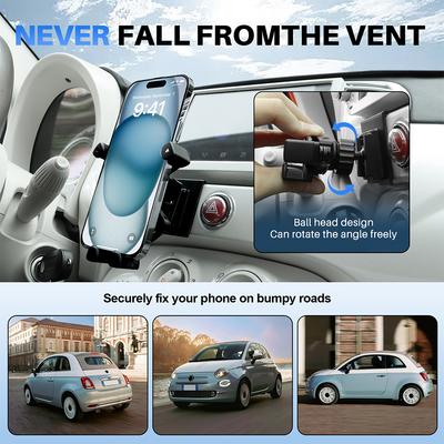 Car Gravity Phone Holder For Fiat 500 2008-23 Abarth 595 2012-2020 2025 2025 2025 LHD RHD Mobile Support Telephone Stand Bracket