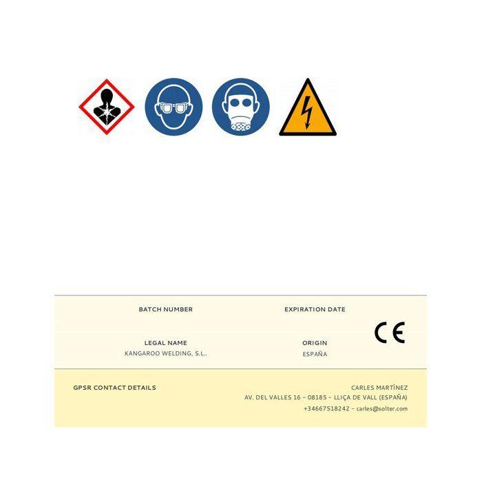 Electrode Basique E7018 Diam 2.5mm Paquet 5kg (211 Unites) Kangaroo De Solter